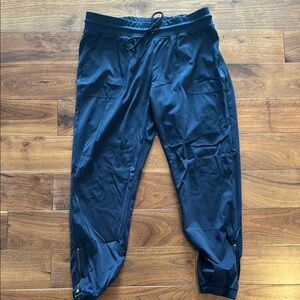 ZYIA Black Track Joggers with Elastic Cuffs